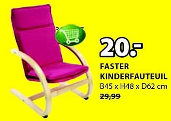 Aanbiedingen Faster kinderfauteuil - Huismerk - Jysk - Geldig van 15/12/2014 tot 31/12/2014 bij Jysk