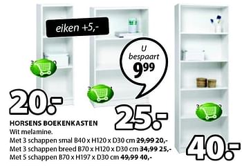 Aanbiedingen Horsens boekenkasten - Huismerk - Jysk - Geldig van 15/12/2014 tot 31/12/2014 bij Jysk