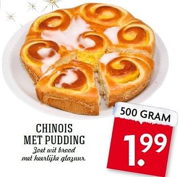 Aanbiedingen Chinois met pudding zoet wit brood met heerlijke glazuur - Huismerk - Deka Markt - Geldig van 21/12/2014 tot 26/12/2014 bij Deka Markt