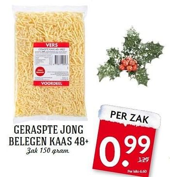 Aanbiedingen Geraspte jong belegen kaas 48+ - Huismerk - Deka Markt - Geldig van 21/12/2014 tot 26/12/2014 bij Deka Markt