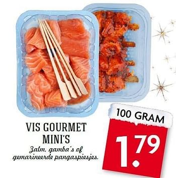 Aanbiedingen Vis gourmet mini`s zalm, gamba`s of gemarineerde pangaspiesjes - Huismerk - Deka Markt - Geldig van 21/12/2014 tot 26/12/2014 bij Deka Markt