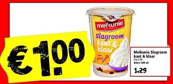 Aanbiedingen Melkunie slagroom kant + klaar - Melkunie - Geldig van 21/12/2014 tot 27/12/2014 bij Plus