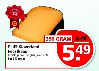 Aanbiedingen Plus klaverland feestkaas - Huismerk - Plus - Geldig van 21/12/2014 tot 27/12/2014 bij Plus