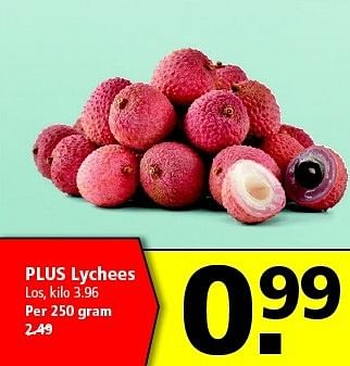 Aanbiedingen Plus lychees - Huismerk - Plus - Geldig van 21/12/2014 tot 27/12/2014 bij Plus