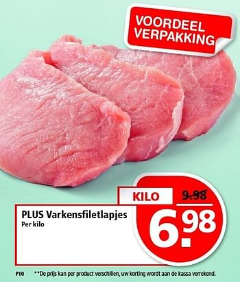 Aanbiedingen Plus varkensfiletlapjes - Huismerk - Plus - Geldig van 21/12/2014 tot 27/12/2014 bij Plus