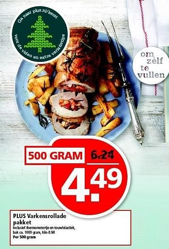 Aanbiedingen Plus varkensrollade pakket - Huismerk - Plus - Geldig van 21/12/2014 tot 27/12/2014 bij Plus