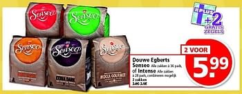 Aanbiedingen Douwe egberts senseo of intense - Douwe Egberts - Geldig van 21/12/2014 tot 27/12/2014 bij Plus