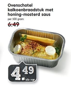 Aanbiedingen Ovenschotel kalkoenbraadstuk met honing-mosterd saus - Huismerk - Em-té - Geldig van 21/12/2014 tot 27/12/2014 bij Em-té