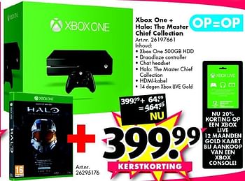 Aanbiedingen Xbox one + halo: the master chief collection - Microsoft - Geldig van 13/12/2014 tot 28/12/2014 bij Bart Smit