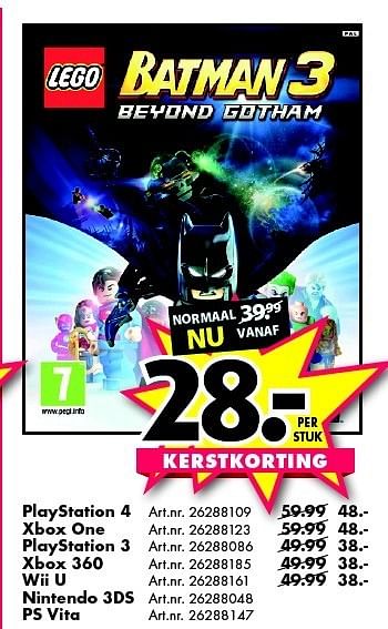 Aanbiedingen Batman 3 - Warner Brothers Interactive Entertainment - Geldig van 13/12/2014 tot 28/12/2014 bij Bart Smit