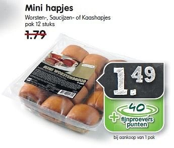 Aanbiedingen Mini hapjes worsten-, saucijzen- of kaashapjes - Huismerk - Em-té - Geldig van 21/12/2014 tot 27/12/2014 bij Em-té