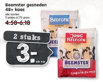 Aanbiedingen Beemster gesneden 48+ kaas - Beemster - Geldig van 21/12/2014 tot 27/12/2014 bij Em-té