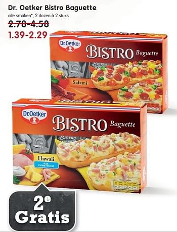 Aanbiedingen Dr. oetker bistro baguette - Dr. Oetker - Geldig van 21/12/2014 tot 27/12/2014 bij Em-té