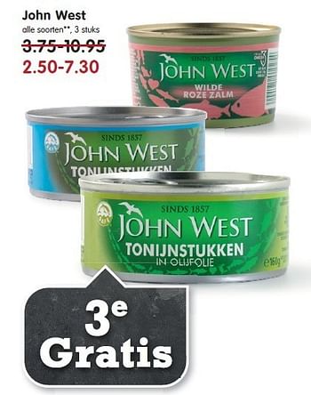 Aanbiedingen John west - John West - Geldig van 21/12/2014 tot 27/12/2014 bij Em-té