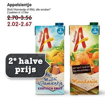 Aanbiedingen Appelsientje multi vitamientje of mild, alle smaken - Appelsientje - Geldig van 21/12/2014 tot 27/12/2014 bij Em-té