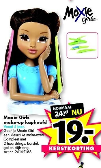 Aanbiedingen Moxie girlz make-up kaphoofd - Moxie Girlz - Geldig van 13/12/2014 tot 28/12/2014 bij Bart Smit