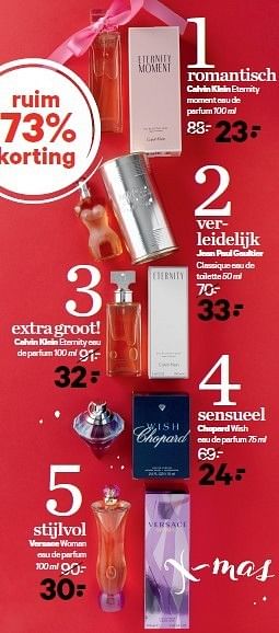 Aanbiedingen Romantisch calvin klein eternity moment eau de parfum - Calvin Klein - Geldig van 15/12/2014 tot 28/12/2014 bij Etos