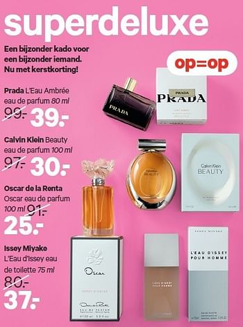 Aanbiedingen Prada l`eau ambrée eau de parfum - Prada - Geldig van 15/12/2014 tot 28/12/2014 bij Etos