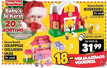 Aanbiedingen Grappige geluiden huis - Fisher-Price - Geldig van 13/12/2014 tot 28/12/2014 bij Toys XL
