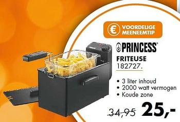 Aanbiedingen Princess friteuse 3 liter inhoud 2000 watt vermogen - Princess - Geldig van 22/12/2014 tot 28/12/2014 bij Expert