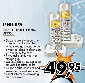 Aanbiedingen Philips dect huistelefoon de extra grote knoppen - Philips - Geldig van 22/12/2014 tot 28/12/2014 bij Expert