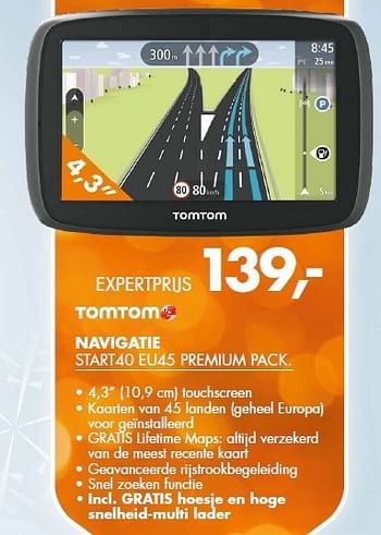 Aanbiedingen Tomtom navigatie start40 eu45 premium pack - TomTom - Geldig van 22/12/2014 tot 28/12/2014 bij Expert