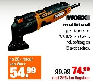 Aanbiedingen Worx multitool - Worx - Geldig van 22/12/2014 tot 28/12/2014 bij Praxis