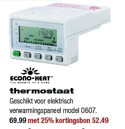 Aanbiedingen Thermostaat geschikt voor elektrisch - Econo-Heat - Geldig van 22/12/2014 tot 28/12/2014 bij Praxis