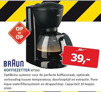 Aanbiedingen Braun koffiezetter optibrew-systeem voor de perfecte koffiesmaak - Braun - Geldig van 22/12/2014 tot 28/12/2014 bij De Harense Smid
