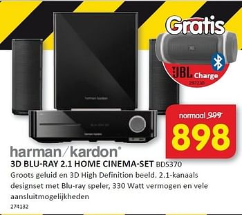 Aanbiedingen Harman kardon 3d blu-ray 2.1 home cinema-set - Harman Kardon - Geldig van 22/12/2014 tot 28/12/2014 bij It's Electronics