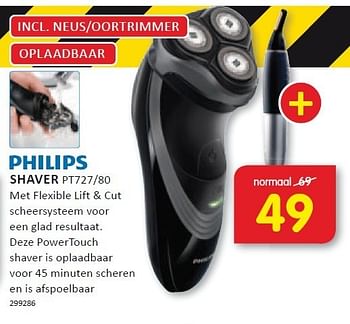 Aanbiedingen Philips shaver met flexible lift + cut scheersysteem - Philips - Geldig van 22/12/2014 tot 28/12/2014 bij It's Electronics
