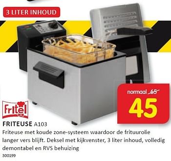 Aanbiedingen Fritel friteuse friteuse met koude zone-systeem - Fritel - Geldig van 22/12/2014 tot 28/12/2014 bij It's Electronics