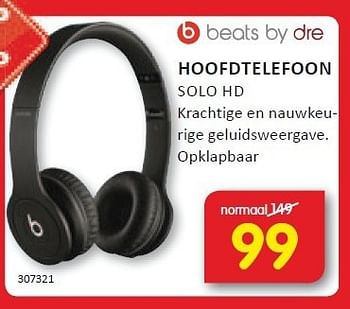 Aanbiedingen Beats by dre hoofdtelefoon - Beats by dr.dre - Geldig van 22/12/2014 tot 28/12/2014 bij It's Electronics