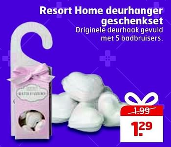 Aanbiedingen Resort home deurhanger geschenkset - Resort - Geldig van 23/12/2014 tot 28/12/2014 bij Trekpleister