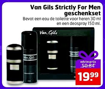 Aanbiedingen Van gils strictly for men geschenkset - Van Gils - Geldig van 23/12/2014 tot 28/12/2014 bij Trekpleister