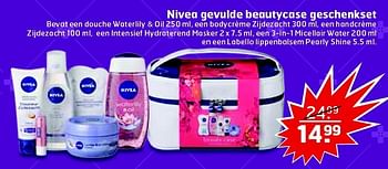 Aanbiedingen Nivea gevulde beautycase geschenkset - Nivea - Geldig van 23/12/2014 tot 28/12/2014 bij Trekpleister