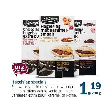 Aanbiedingen Hagelslag specials een ware smaakbeleving op uw boterham om intens van te genieten - Delicieux - Geldig van 13/11/2014 tot 31/12/2014 bij Lidl