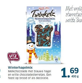 Aanbiedingen Winterhagelmix melkchocolade met blauwe hagel - Huismerk - Lidl - Geldig van 13/11/2014 tot 31/12/2014 bij Lidl