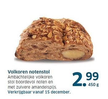 Aanbiedingen Volkoren notenstol ambachtelijke volkoren - Huismerk - Lidl - Geldig van 13/11/2014 tot 31/12/2014 bij Lidl
