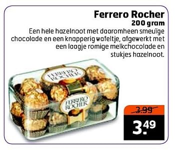 Aanbiedingen Ferrero rocher een hele hazelnoot met daaromheen smeuïge - Ferrero - Geldig van 23/12/2014 tot 28/12/2014 bij Trekpleister