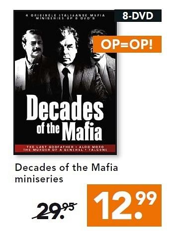 Aanbiedingen Decades of the mafia miniseries - Huismerk - Blokker - Geldig van 24/11/2014 tot 31/12/2014 bij Blokker