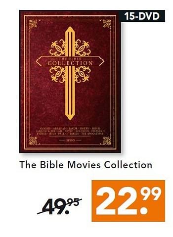 Aanbiedingen The bible movies collection - Huismerk - Blokker - Geldig van 24/11/2014 tot 31/12/2014 bij Blokker