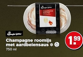 Aanbiedingen Champagne roomijs met aardbeiensaus - Huismerk - Hoogvliet - Geldig van 08/12/2014 tot 31/12/2014 bij Hoogvliet