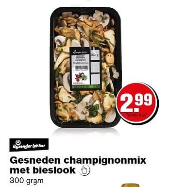 Aanbiedingen Gesneden champignonmix met bieslook - Huismerk - Hoogvliet - Geldig van 08/12/2014 tot 31/12/2014 bij Hoogvliet