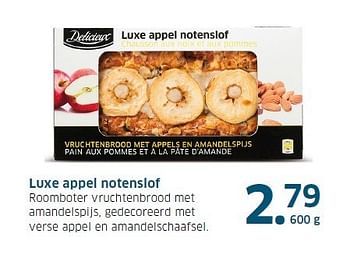 Aanbiedingen Luxe appel notenslof roomboter vruchtenbrood met amandelspijs - Delicieux - Geldig van 13/11/2014 tot 31/12/2014 bij Lidl
