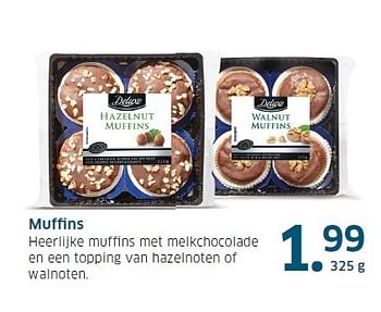 Aanbiedingen Mufins heerlijke muffins met melkchocolade - Deluxe - Geldig van 13/11/2014 tot 31/12/2014 bij Lidl
