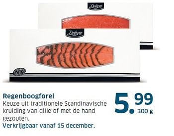 Aanbiedingen Regenboogforel keuze uit traditionele scandinavische - Deluxe - Geldig van 13/11/2014 tot 31/12/2014 bij Lidl