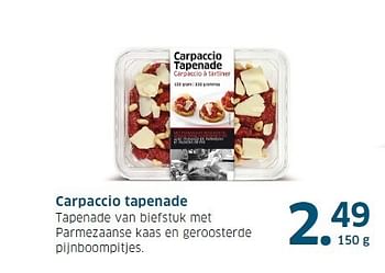 Aanbiedingen Carpaccio tapenade tapenade van biefstuk met parmezaanse - Huismerk - Lidl - Geldig van 13/11/2014 tot 31/12/2014 bij Lidl