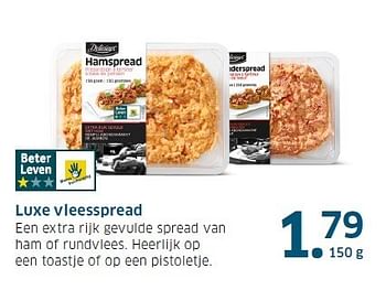 Aanbiedingen Luxe vleesspread een extra rijk gevulde spread van ham of rundvlees - Delicieux - Geldig van 13/11/2014 tot 31/12/2014 bij Lidl