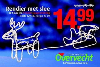 Aanbiedingen Rendier met slee 3d figuur - Huismerk - Tuincentrum Overvecht - Geldig van 05/12/2014 tot 31/12/2014 bij Tuincentrum Overvecht